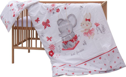 Detská postieľka s kompletnou výbavou 120 x 60 cm - Soly Scarlett