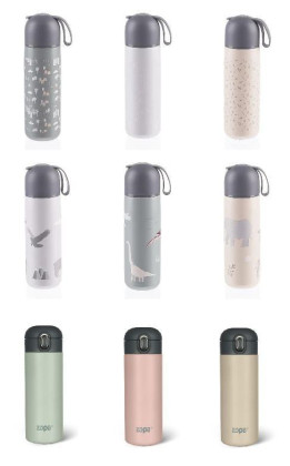 Termoska na tekutiny so silikónovým držiakom 400 ml Zopa