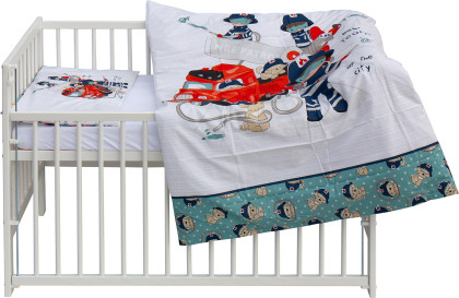 Detská postieľka s kompletnou výbavou 120 x 60 cm Firo Scarlett