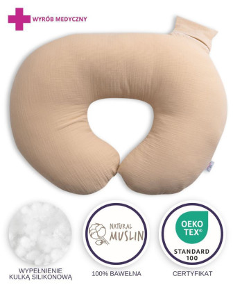 Mušelínový polohovací vankúš MiniRelax 140 cm Babymatex