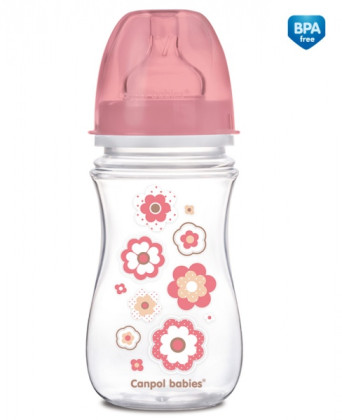 Antikoliková fľaša so širokým hrdlom 240 ml Newborn baby Canpol babies