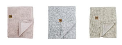 Eko pletená deka s podšívkou 100 x 80 cm