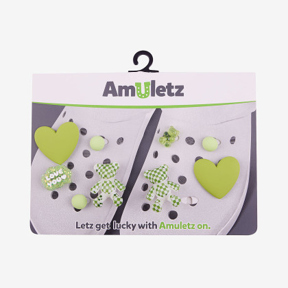 Amulety - ozdoby na topánky Amuletz Zelení medvedíky mix