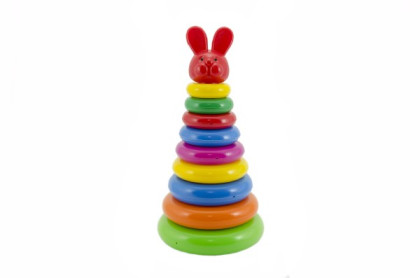 Skladačka pyramída s krúžkami plast 28 cm