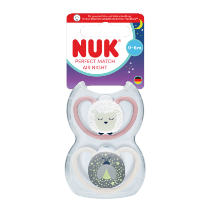 Cumlík Perfect Match Air Night 0-6 m 2 ks v boxe Nuk