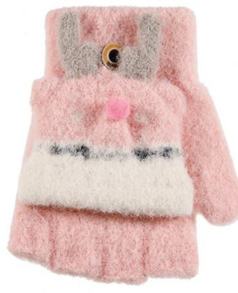 Detské odklápacie rukavice so sobíkom 7 - 8 rokov