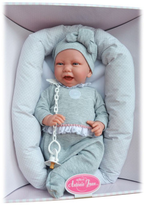 CARLA 33228 Antonio Juan - realistická bábika bábätko s látkovým telom - 42 cm
