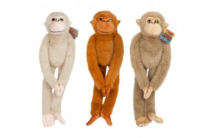 Opica plyš 55 cm so suchým zipsom