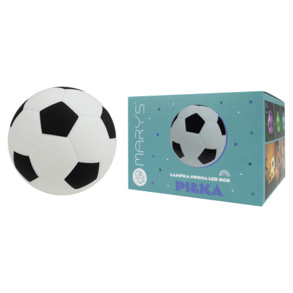 LED silikónová nočná lampička Rgb, mäkká s pumpičkou - futbalová lopta Mary's