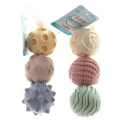 Loptička s textúrou set 3 ks 6 cm