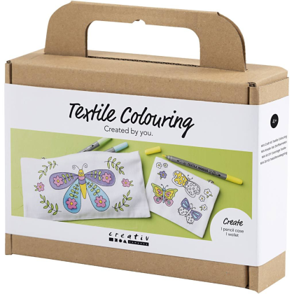 Kreatívna súprava Mini Craft Kit Textile Colouring Butterflies Creativ Company