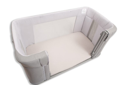 Mušelínové prestieradlo s gumou 58 x 110 x 8 cm béžovej BabyMatex