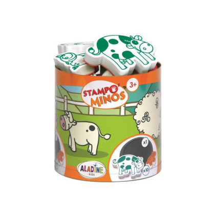 Detské pečiatky s príbehom Aladine Stampo MINOS, 10 ks - Domáce zvieratká