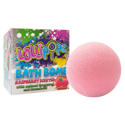 Šumivá guľa do vane Lollipopz vôňou maliny