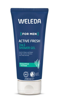 3 v 1 Shower Gél For Men Active Fresh 200 ml Weleda
