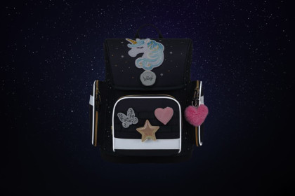 Školská aktovka Ergo Unicorn Gold Baagl
