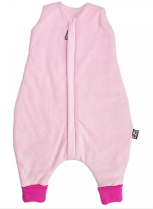 Spací vak s nožičkami ružový plyš