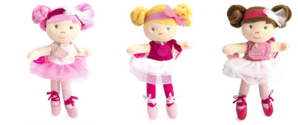 Doudou Jolijou Bábika mini baletka "Les Tutus" 23 cm