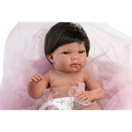 New born dievčatko realistická bábika bábätko s celovinylovým telom 73804 40 cm Llorens
