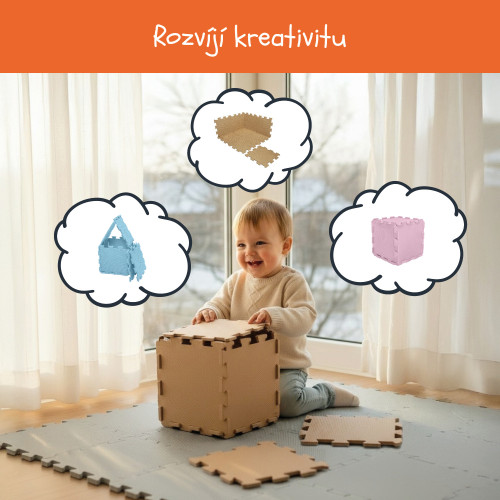 Penová podložka Puzzle 30x30 cm 9 ks Zopa
