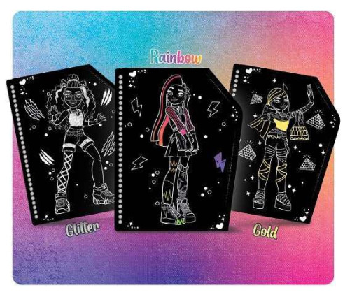 Vyškrabávacie omaľovánky objatí Monster High