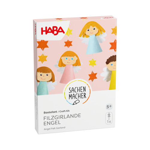 Kreatívna sada Plstená girlanda Anjel Haba