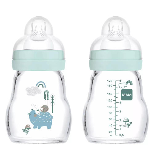 Detská sklenená fľaša 170 ml Feel Good MAM 0+