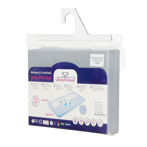 Chránič matraca s PU záterom jersey 58 x 110 x 8 cm BabyMatex