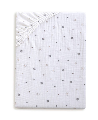 Mušelínové prestieradlo Dizajn s gumou 60 x 120 cm BabyMatex