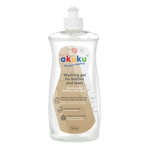 Umývací gél na fľaše a cumlíky 500 ml Akuku