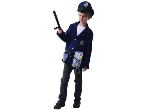 Kostým na karneval - policajt, 120 - 130 cm
