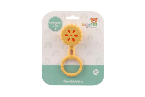 Hrkálka koláčik silikón 13 x 5 cm Babyted