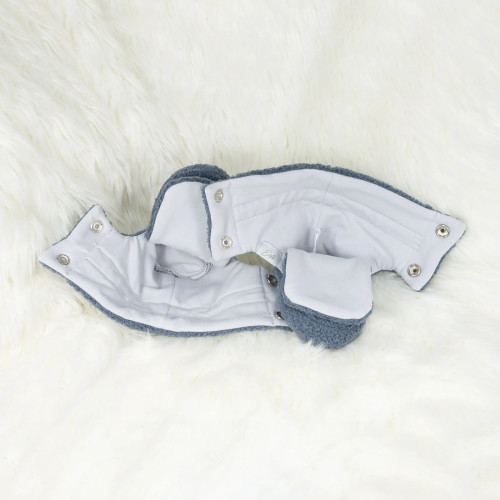 Capáčky Teddy fleece double Denim blue modrá Esito