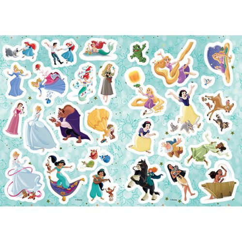 Omaľovánky A4 so samolepkami Disney Princezné