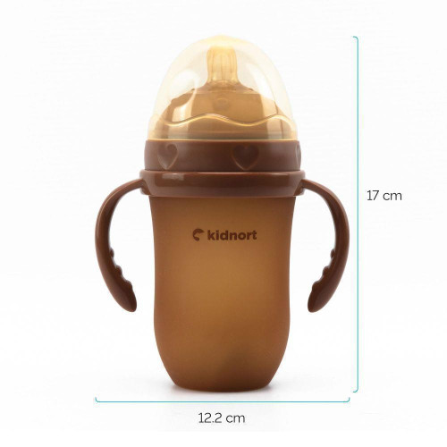 Dojčenská fľaša pre dojčené deti Eple 250 ml 6 m+ Kidnort