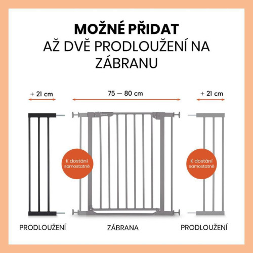 Zábrana Open N Stop 2 rozšírenie o 21 cm Hauck