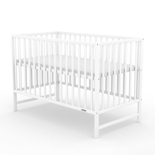 Detská postieľka New Baby BASIC so sťahovacou bočnicou biela