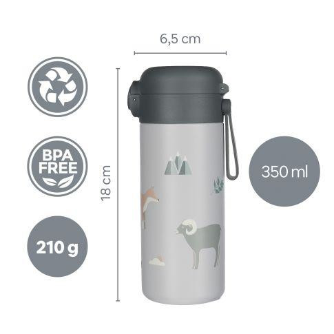 Termoska na tekutiny so slamkou a silikónovým držiakom 350 ml Zopa