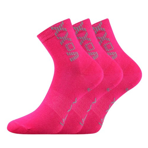 Ponožky detské Adventurik so striebrom Magenta (3 páry)