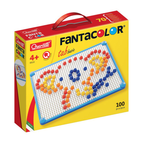 Mozaika Fantacolor Tab Basic mix 10 mm - 100 ks Quercetti