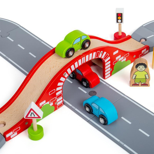 Drevená autodráha osmička Bigjigs Rail