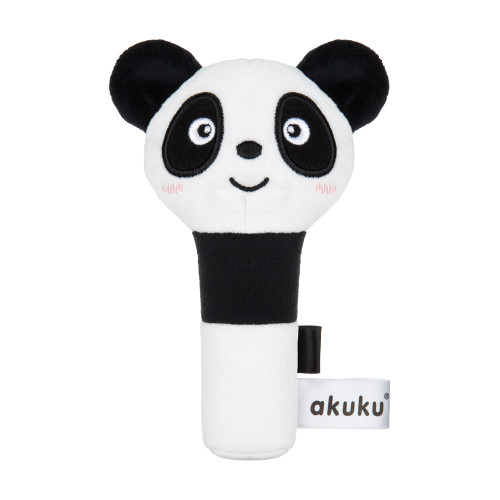 Plyšové pískatko panda čiernobiela Akuku