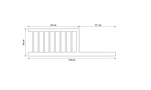 Válendová bočnica k postieľke 120 cm- ECO - prírodná
