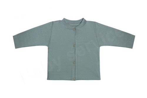Kabátik so stojačikom Vlnky mätová Česká výroba Babyservice