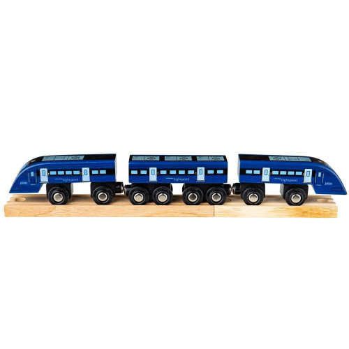 Rýchlik High Speed 1 modrý Bigjigs Rail