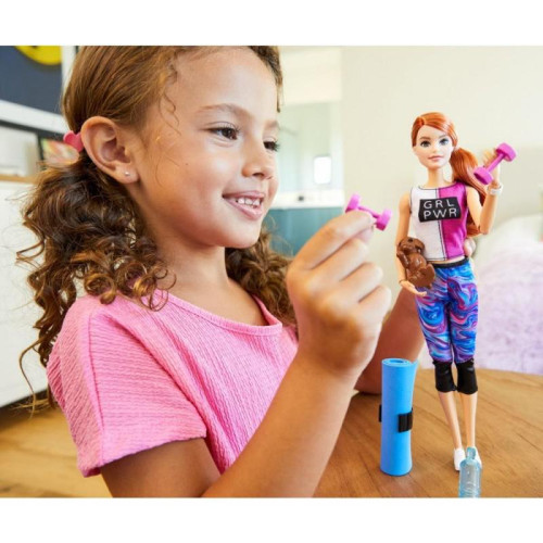 Barbie Wellness bábika ryšavka GKH73