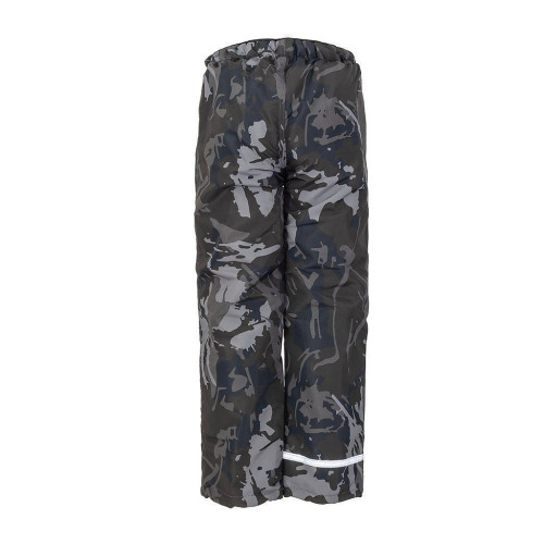 Nohavice športové chlapčenské podšité fleezom outdoorové, Pidilidi, camo