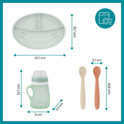 Silikónová jedálenská sada Grow ´isy kit