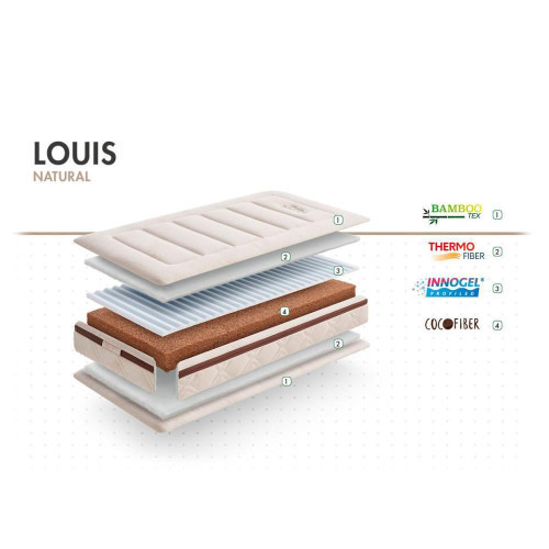 Matrac Louis 120 x 60 x 12 cm Natural