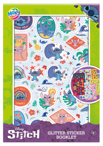 Trblietavé samolepky Stitch A5 8 hárkov